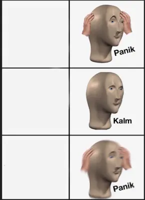 Panik Kalm Panik meme template