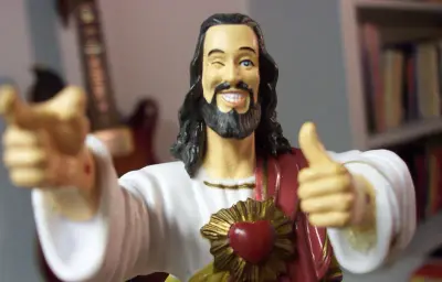 Buddy Christ meme template