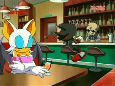 Shadow and Rouge at the bar meme template