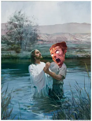 Baptism meme template