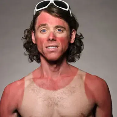 sunburn meme template
