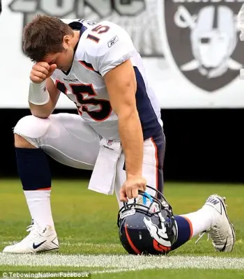 The Irony of Tebowing meme template