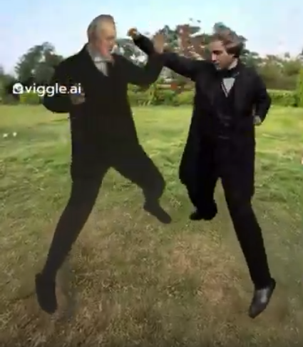 JAMES BUCHANAN AND ANDREW JOHNSON FIGHTING OVER WHO'S THE WORST PRESIDENT IN US HISTORY meme template