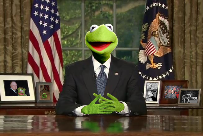 PREBIDENT - KREMIT meme template