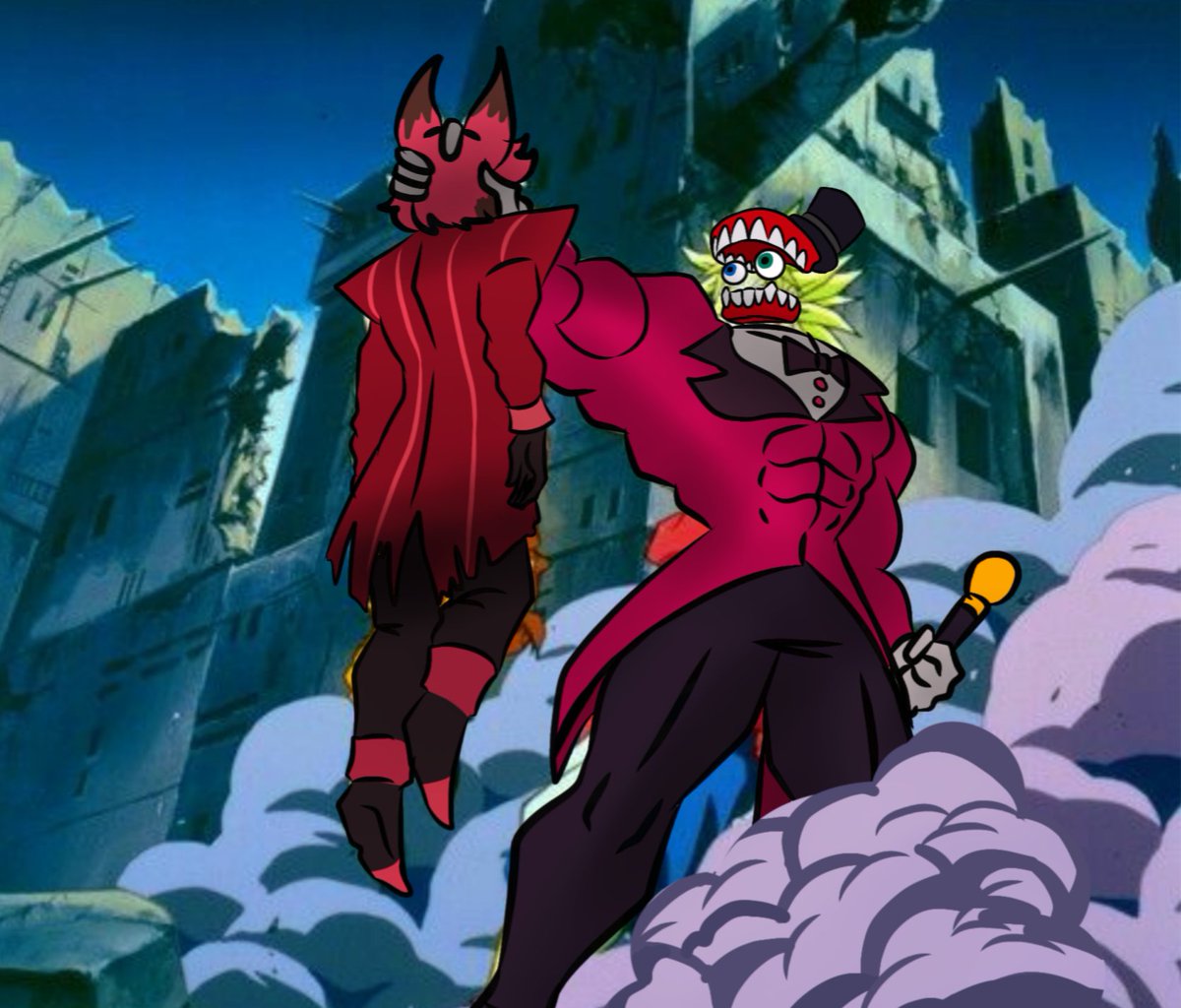 CAINE - ALASTOR meme template