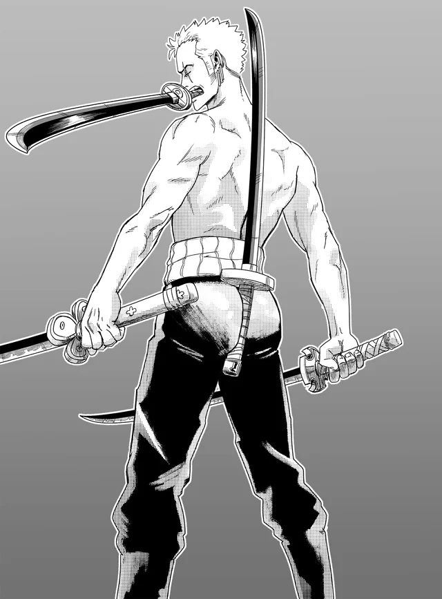 RORONA ZORO - BUT HOLE SWORD meme template