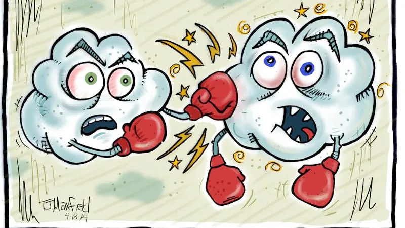…….LIKE THEY’RE IN A FIGHT  - THUNDER IS CAUSED BY STORM CLOUDS CRASHING TOGETHER. meme template