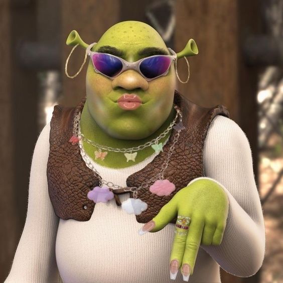 Girly Shrek meme template