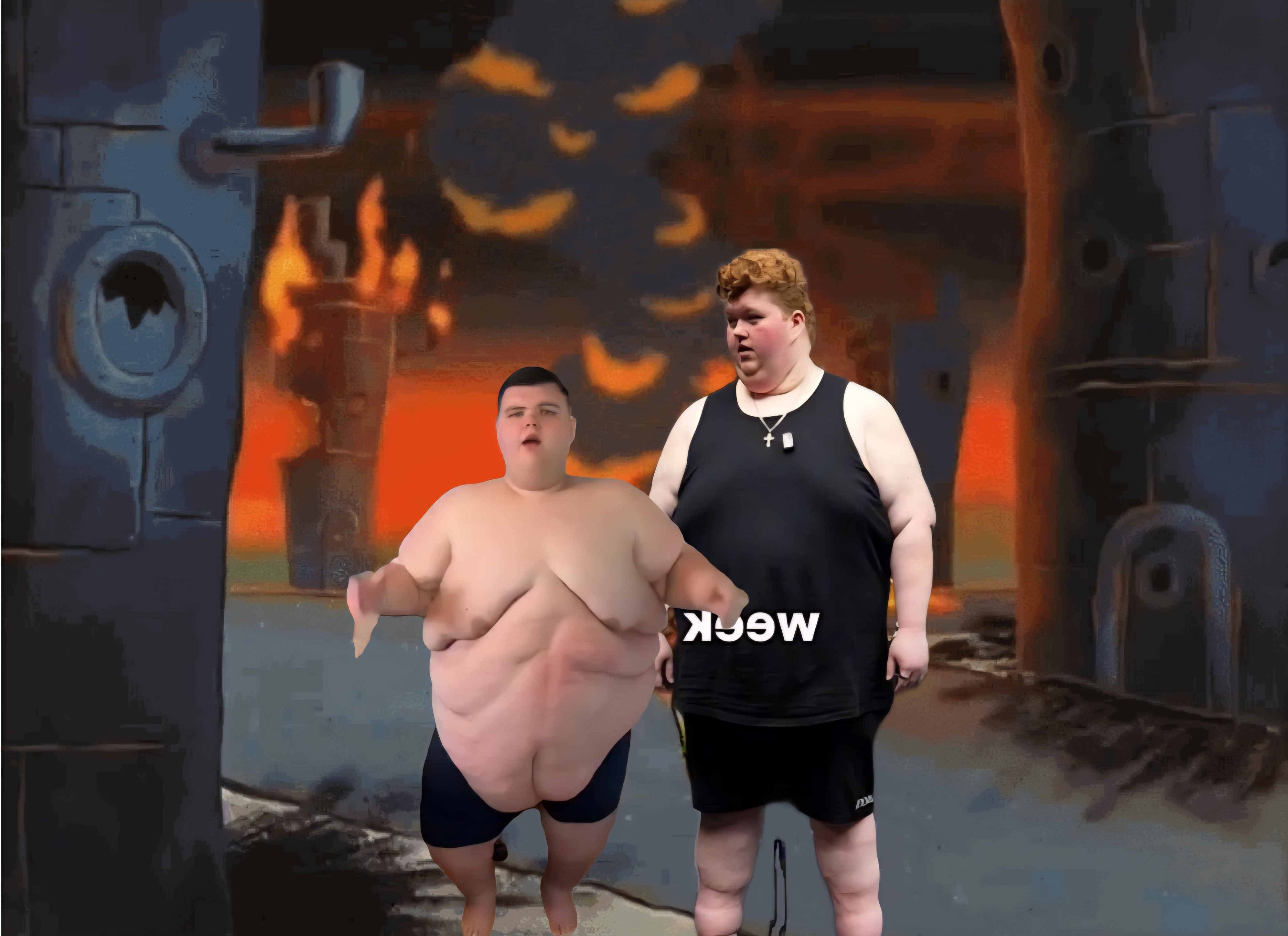 WE DID IT EATEN! WE BEAT OBESITY meme template